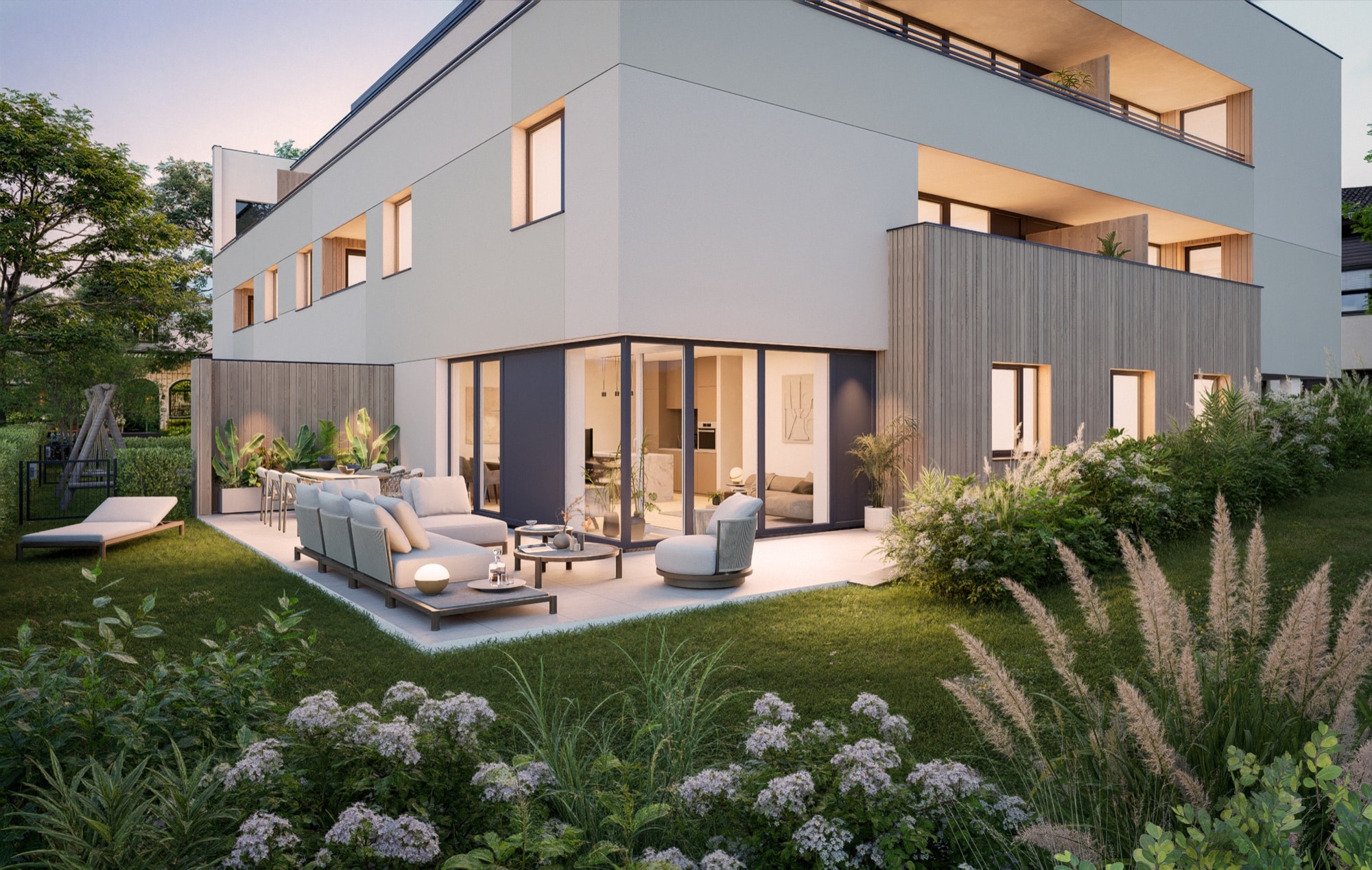 Gartenwohnung mit Privatgarten und Terrasse